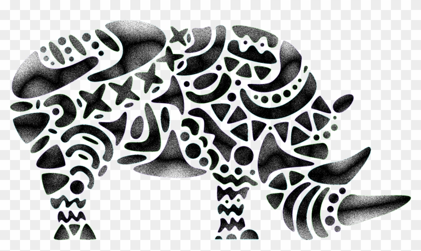 Rhino Rhino Art, Animal Stencil, Caillou, Rhinos, Tatt, Clipart #2781837