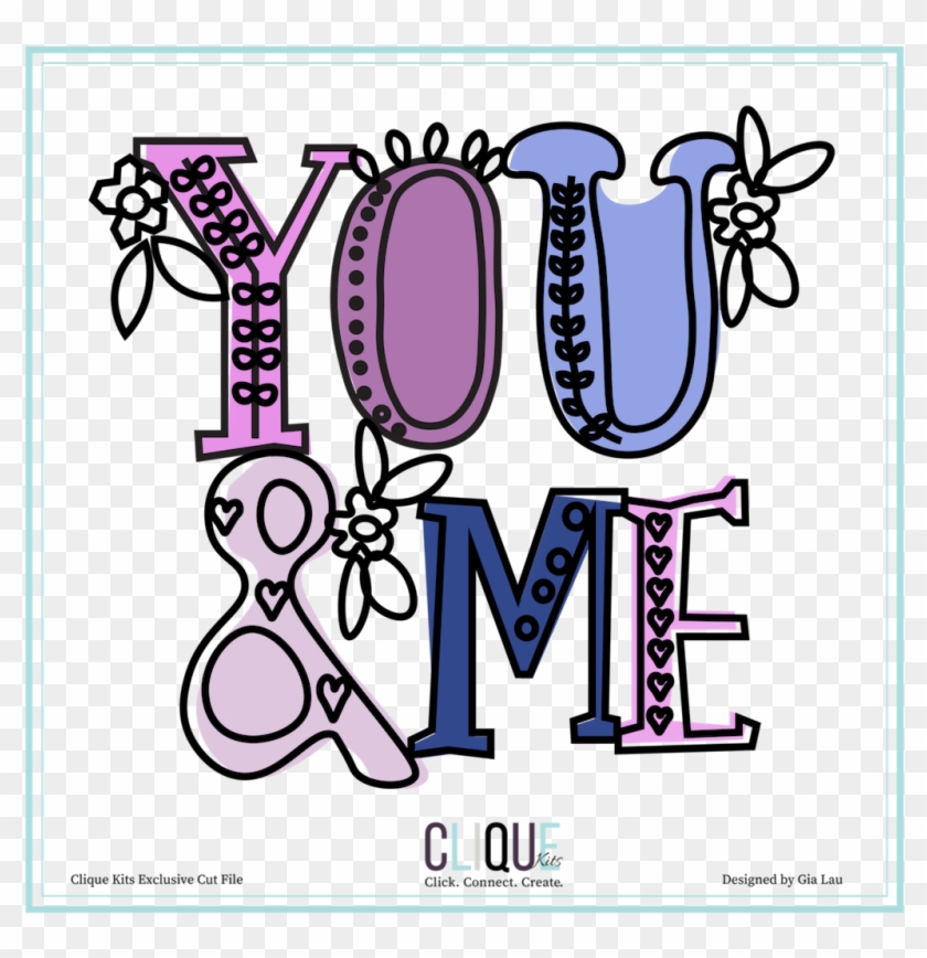 You & Me Digital Cut File By Gia Clipart #2782581