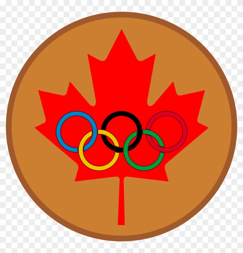 Maple Leaf Olympic Bronze Medal - Canada Flag With Name Clipart
