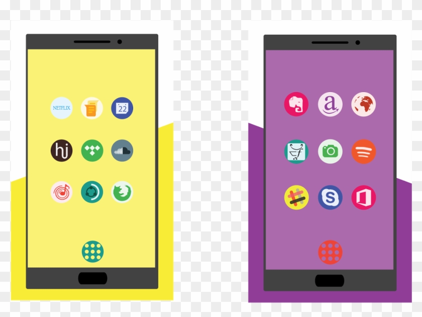 Best New Icon Packs For Android - Mobile Phone Clipart #2783545