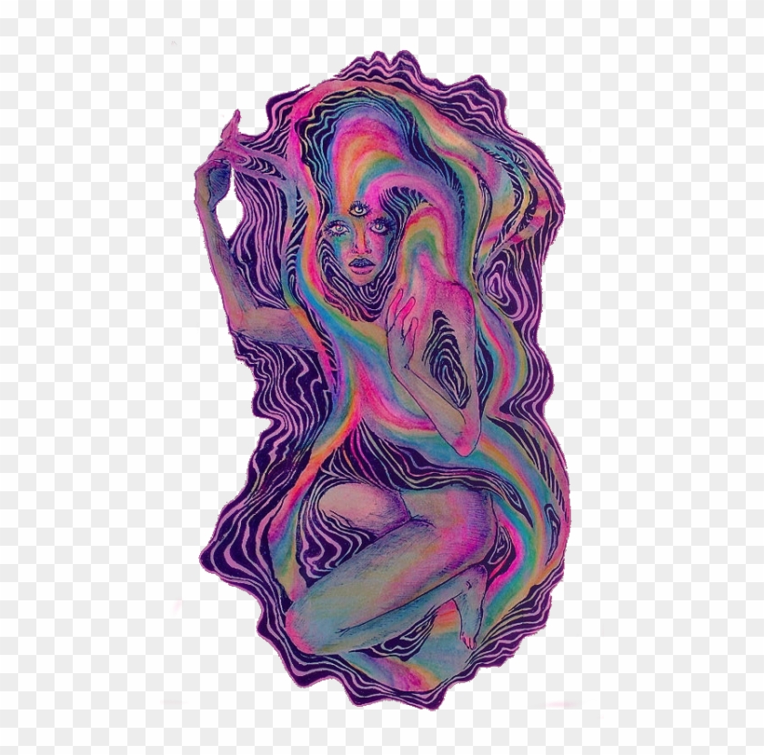 Drawing Trippy Psychedelic Art - Illustration Clipart