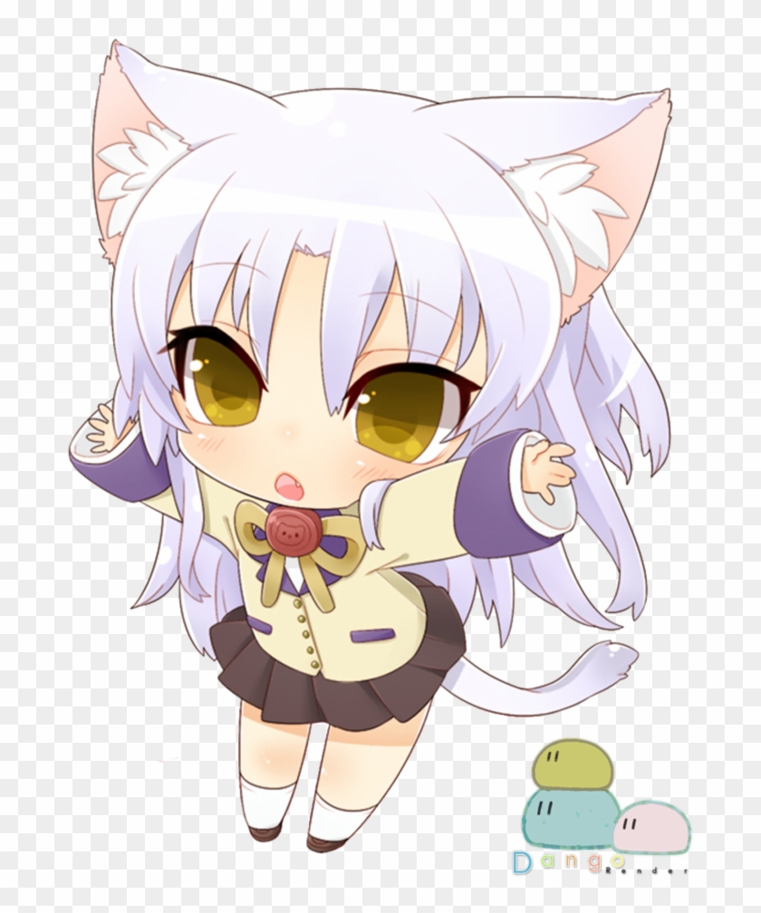 Anime Chibi Neko Png - Angel Beats Kanade Chibi Clipart