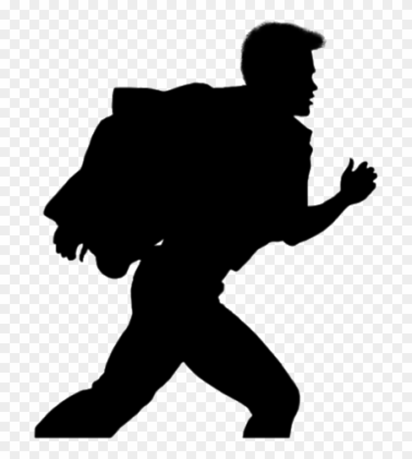 #silhouette #personrunning #running #runningsilhouette - Silhouette Clipart