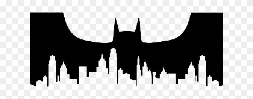 Batman Clipart Gotham City - Gotham City Skyline Drawing - Png Download