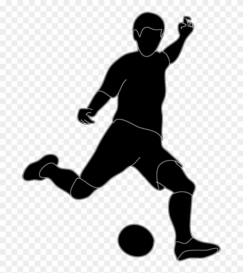 Kickball Kick Clip Art Image - Soccer Kick Silhouette - Png Download