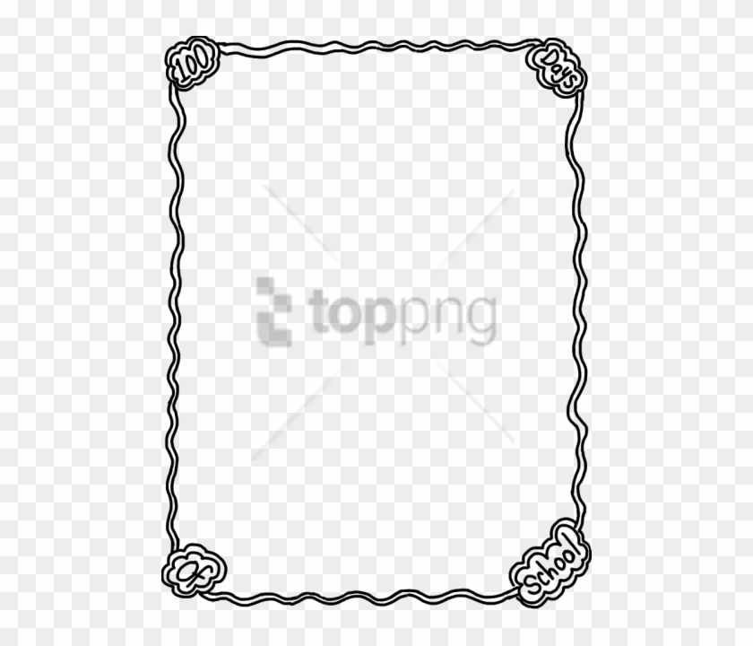 Free Png Line Borders Png Png Image With Transparent - 100 Days Of School Page Border Clipart #2785529