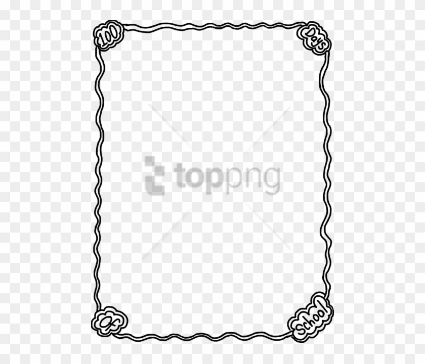 Free Png Line Borders Png Png Image With Transparent - 100 Days Of School Page Border Clipart