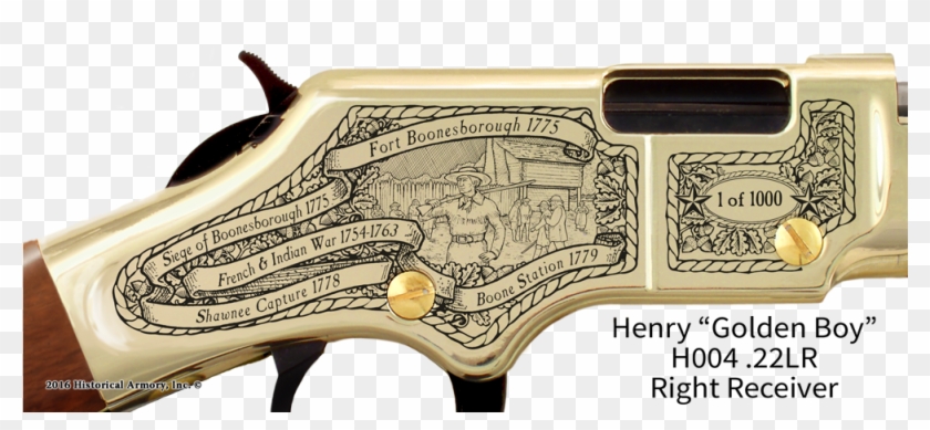 Daniel Boone Limited Edition Engraved Rifle - Marion County Iowa Map Old Clipart