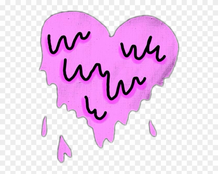 Melting Heart Cute Aesthetic Sticker Spacebxbe Png - Melting Heart Clipart #2786205
