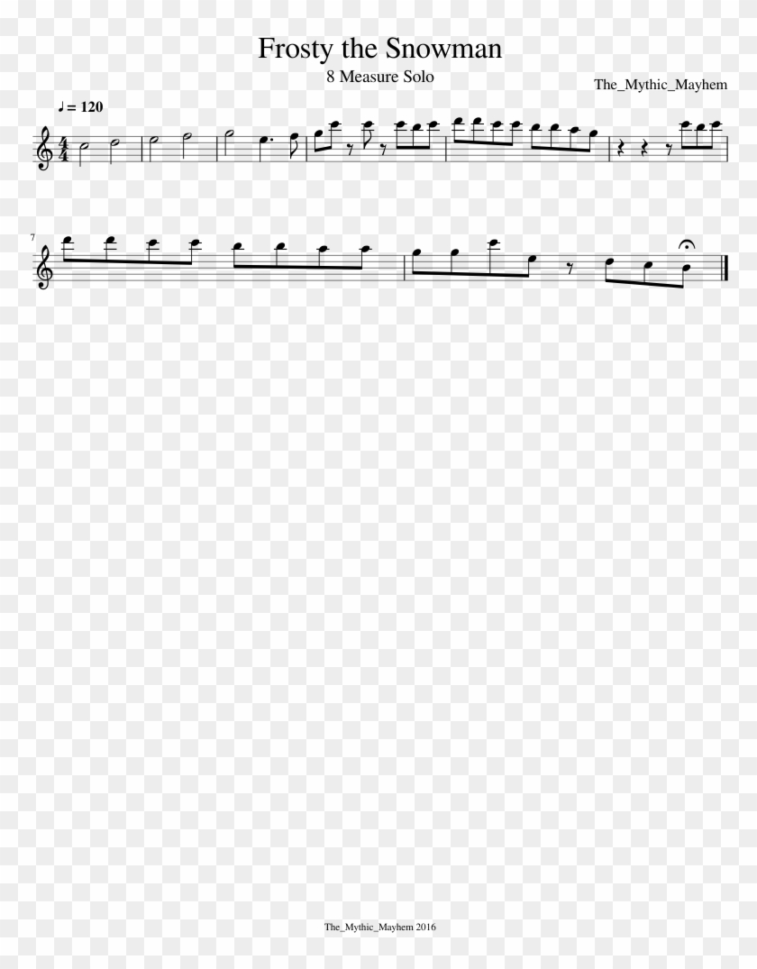 Frosty The Snowman Sheet Music Composed By The Mythic - Festival On Earth Lee Jinjun Clipart