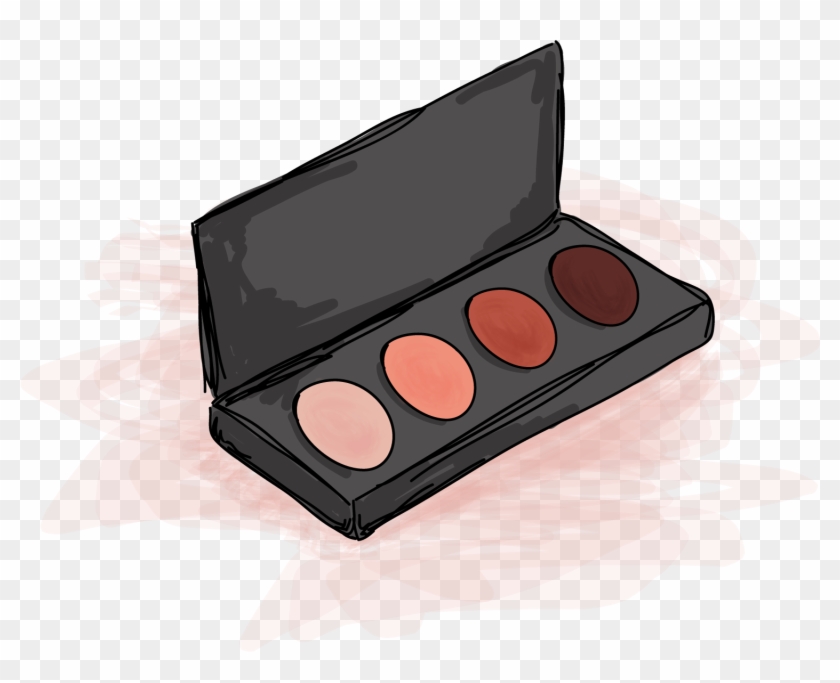 A Rectangular Palette With Four Eyeshadows - Eye Shadow Clipart #2786906