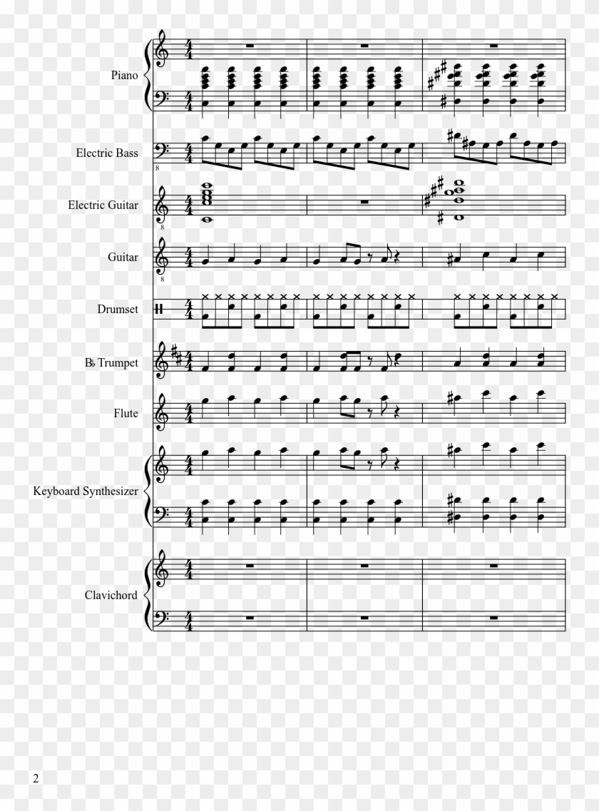 Sheet Music Notes Png - Teenage Mutant Ninja Turtles Piano Notes Clipart #2786953