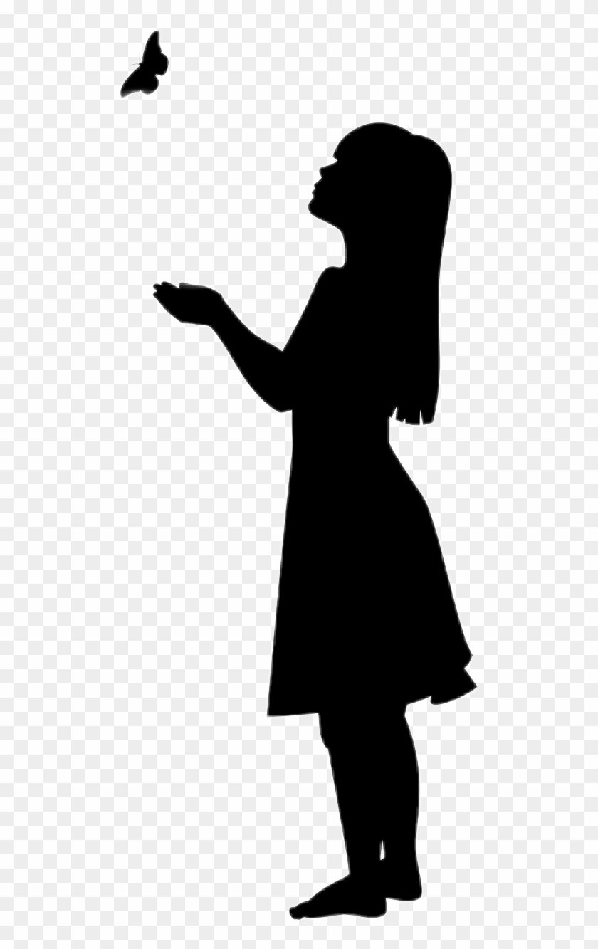 #girl #silhouette - Girl Silhouette No Background Clipart #2787007