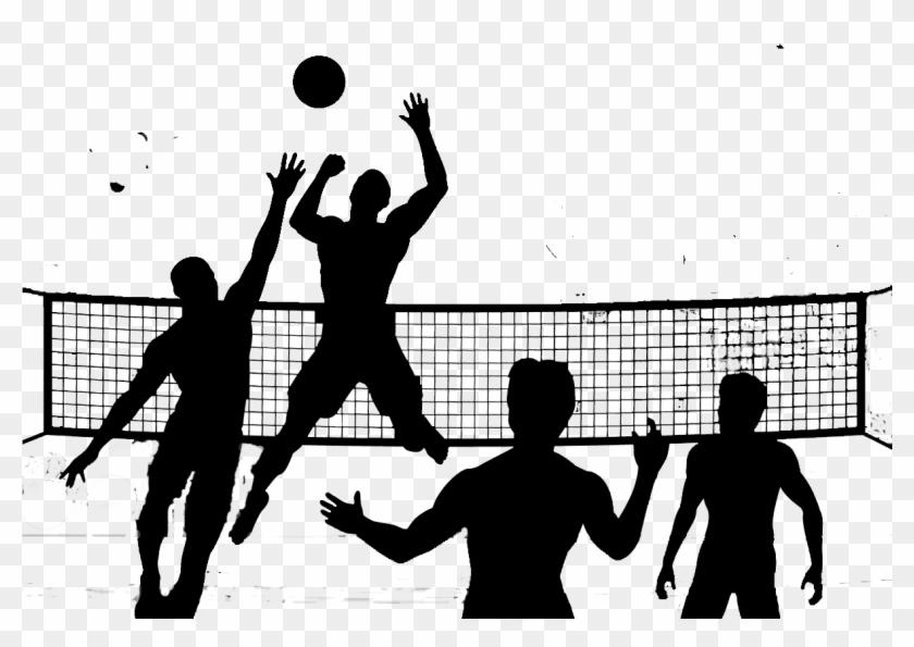 Football Silhouette Volleyball Silhouette Basketball - Liberty Island Clipart #2787144