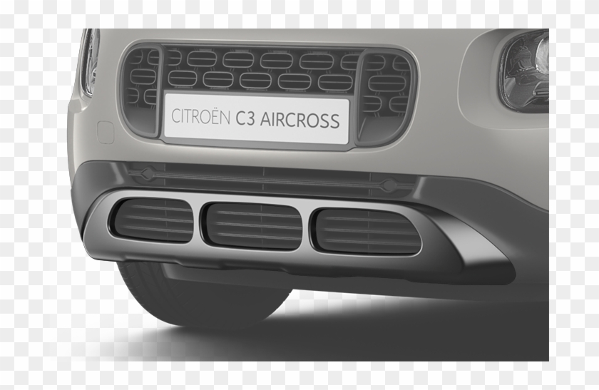 Front And Rear Aluminium Effect Bumper Protectors - Citroen Aircross Rip Curl Clipart #2787422