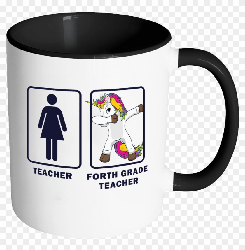 Robustcreative-4th Forth Grade Teacher Dabbing Unicorn - Bless By God Spoiled By My Husband Clipart