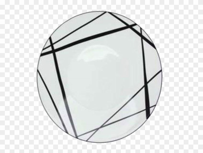 White W/ Black Stripes Dinner Plate - Transparent Circle Stripes Png Clipart #2788491