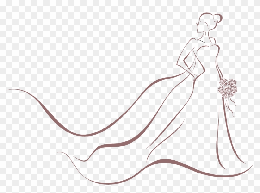 Wedding Invitation Bride Dress Clip Art - Illustration - Png Download #2789015