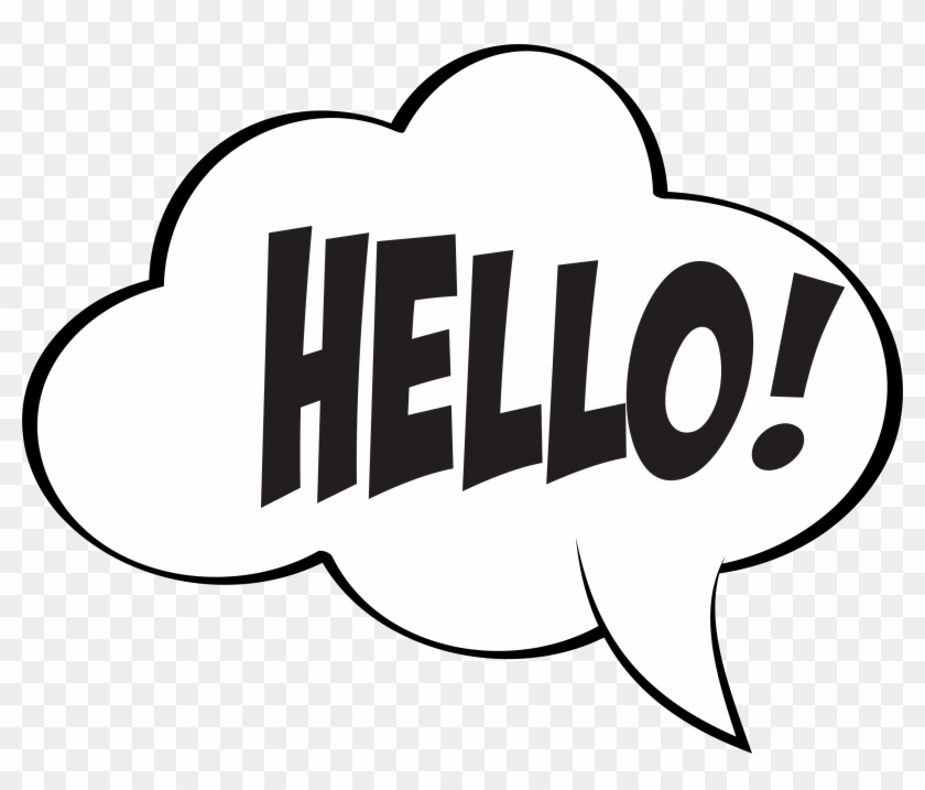 Hello Download Png Image - Hello Clipart Black And White Transparent Png #2789040