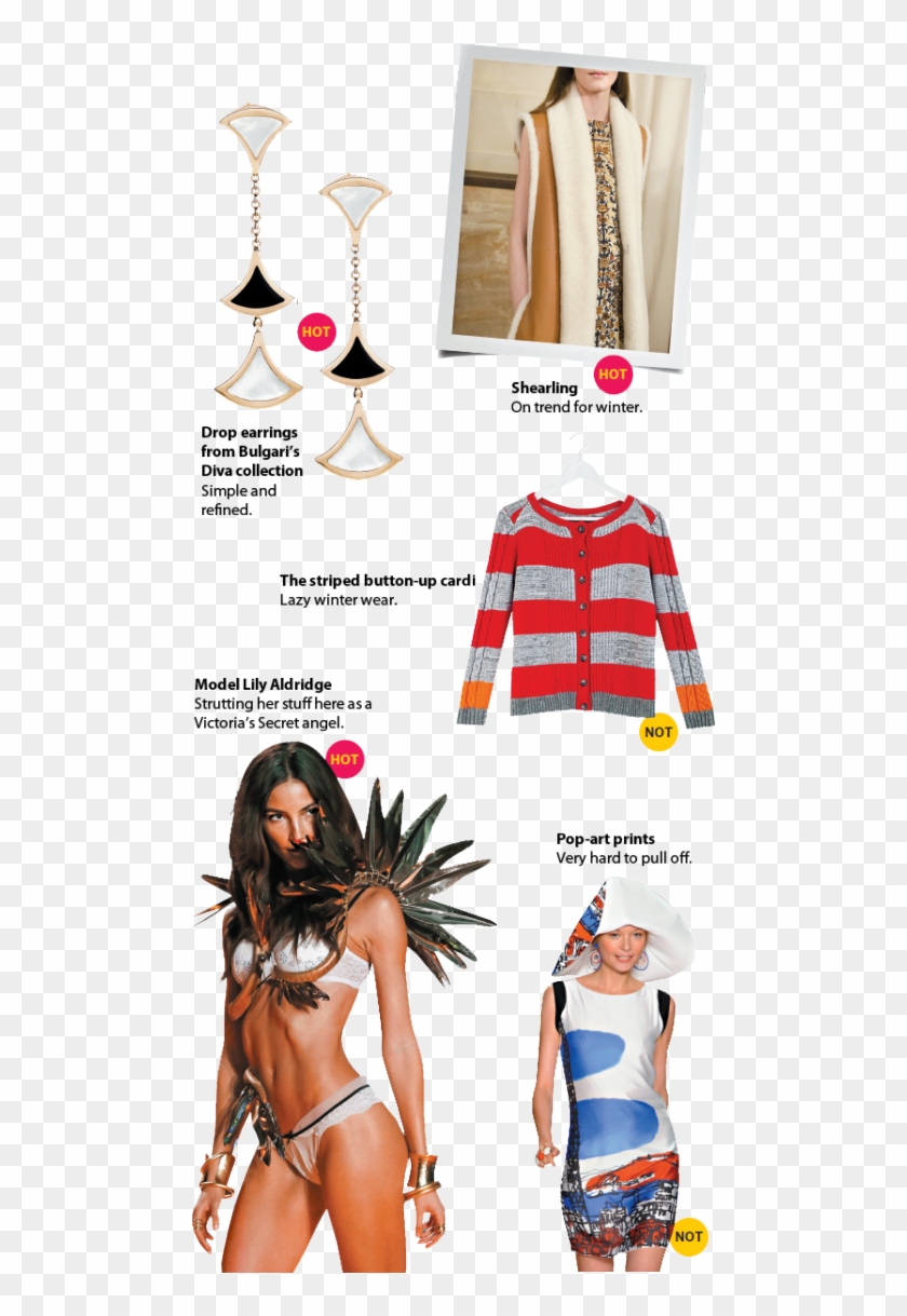 Model Lily Aldridge Is In, Striped Cardigans Out - Sweater Clipart #2789277