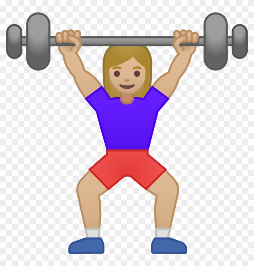 Noto Emoji Oreo 1f3cb 1f3fc 200d - Weights Emoji Clipart