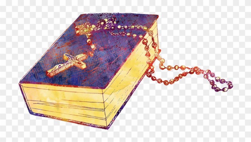 Download Scriptural Rosary Brochure - Bible And Rosary Png Clipart