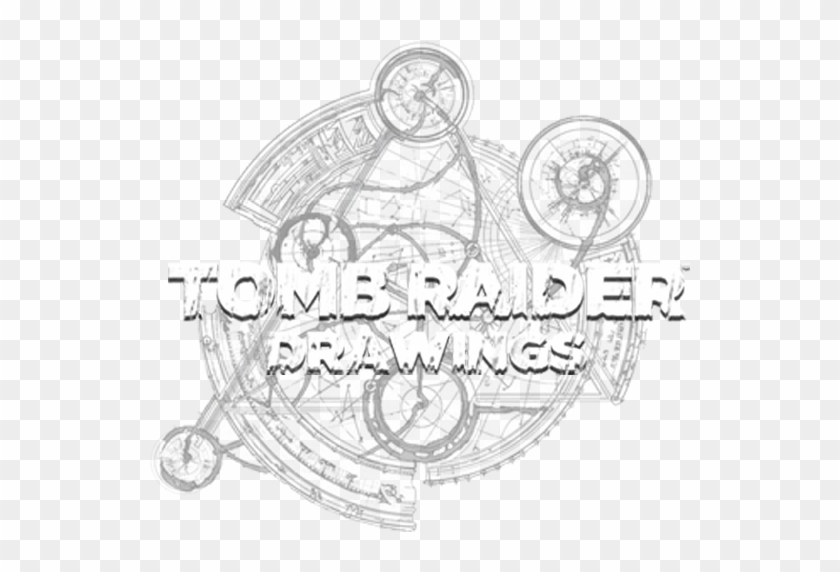 Tomb Drawing Sketch - Tomb Raider Aod Symbol Clipart