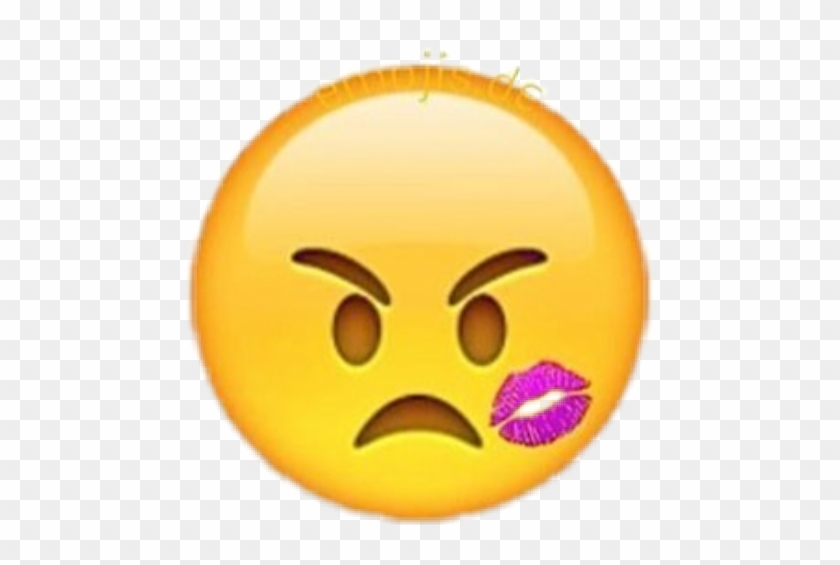 #angry #enojado #emoji #emojis #love #amor #kiss #beso - Smirk Face Emoji Png Clipart