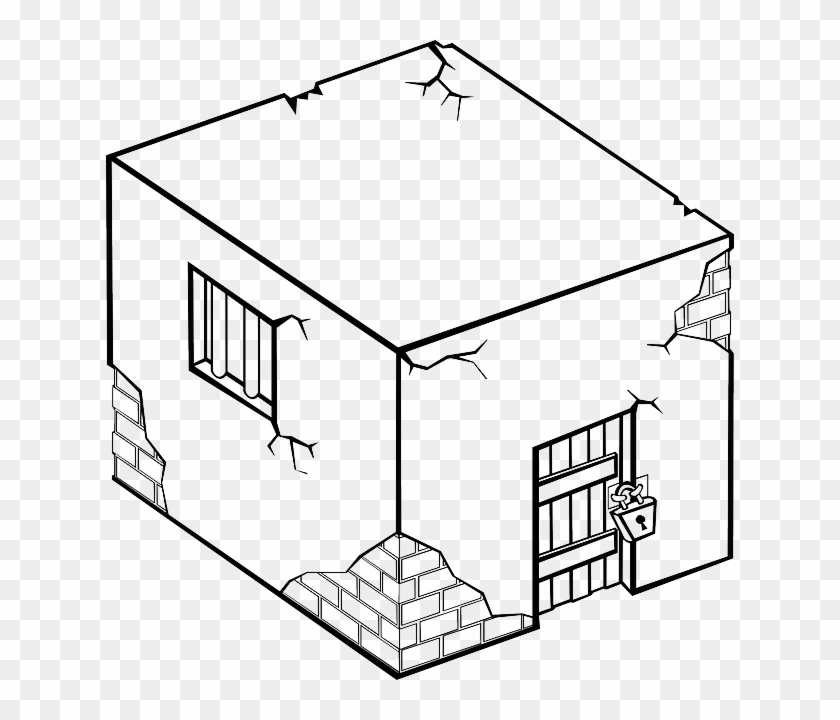 Prison Clipart Black And White - Drawing Of A Jail - Png Download