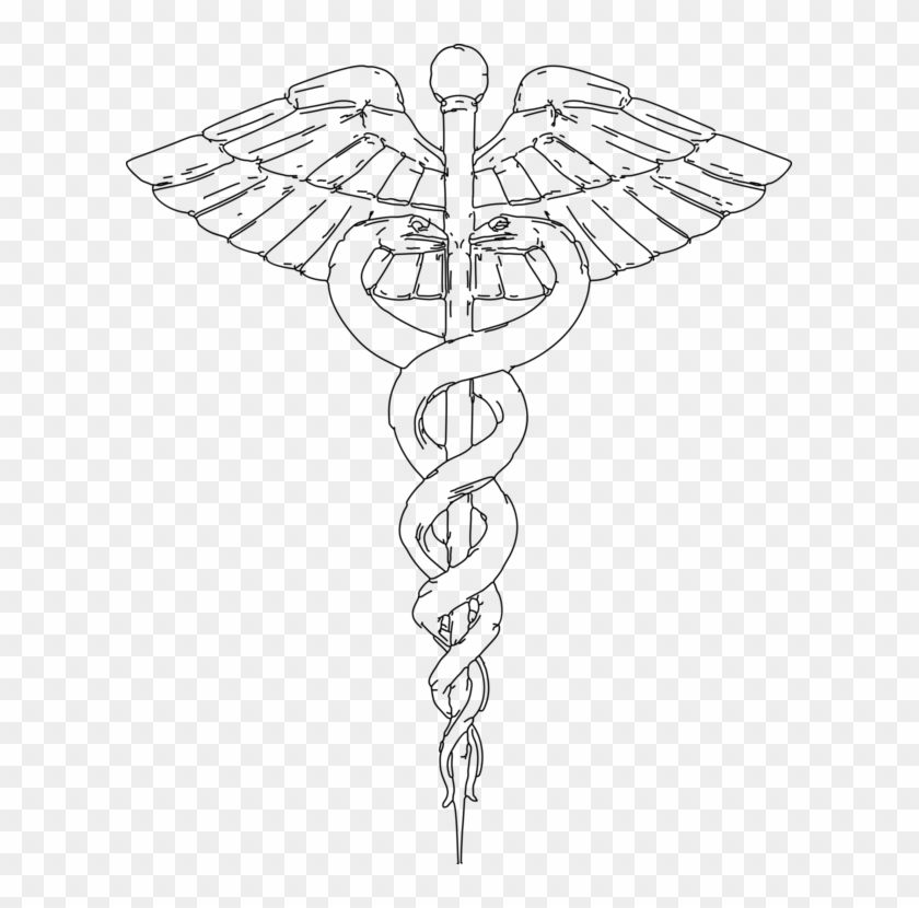 Line Art Drawing /m/02csf Staff Of Hermes - Sketch Clipart #2791606