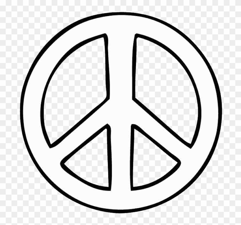 Peace Sign Colouring Page Clipart #2792356