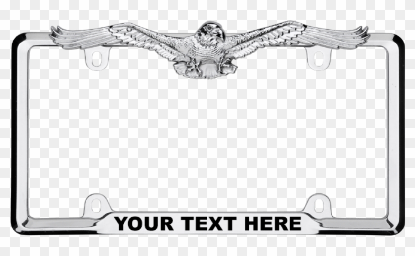 Chrome License Frame Png - License Plate Frames Eagle Clipart