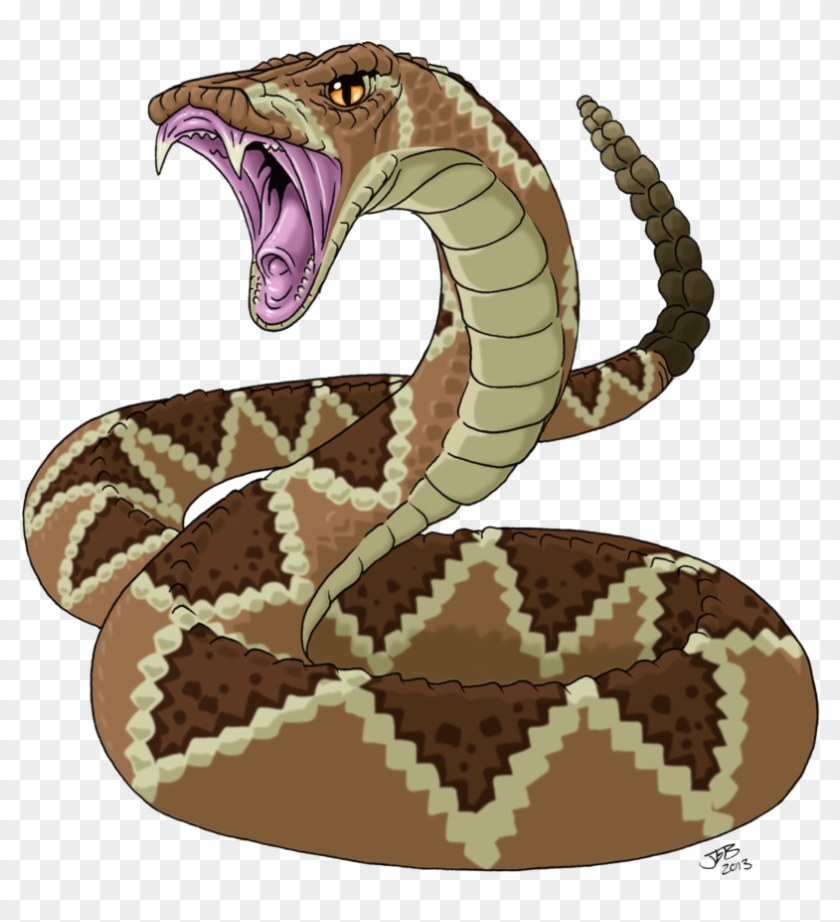 Eastern Diamondback Rattlesnake Drawing Clipart