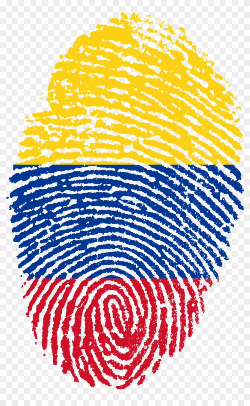 Colombia Flag Fingerprint Png Image - Flag Fingerprints Clipart