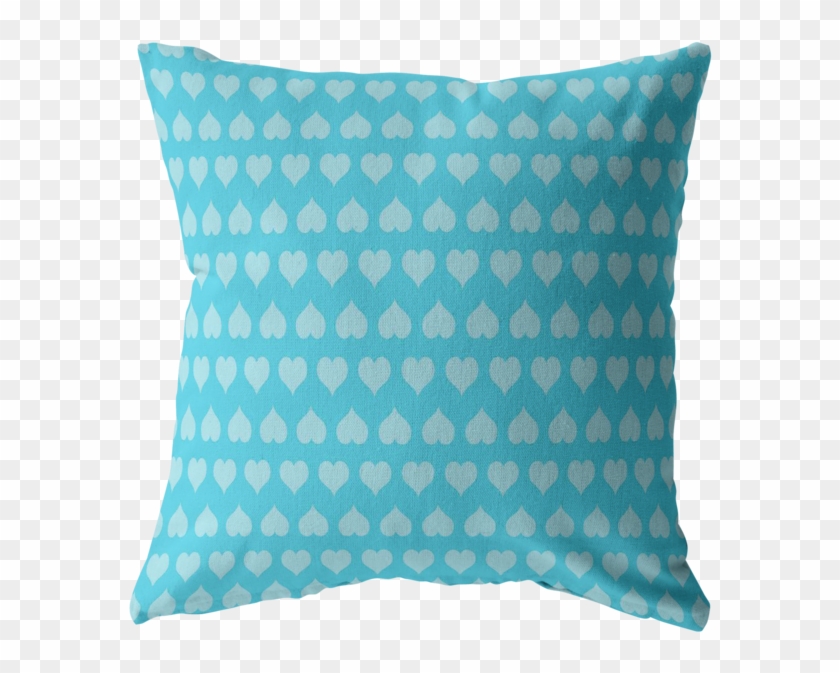 Personalize A Blue Heart Pillow - Cushion Clipart #2794226