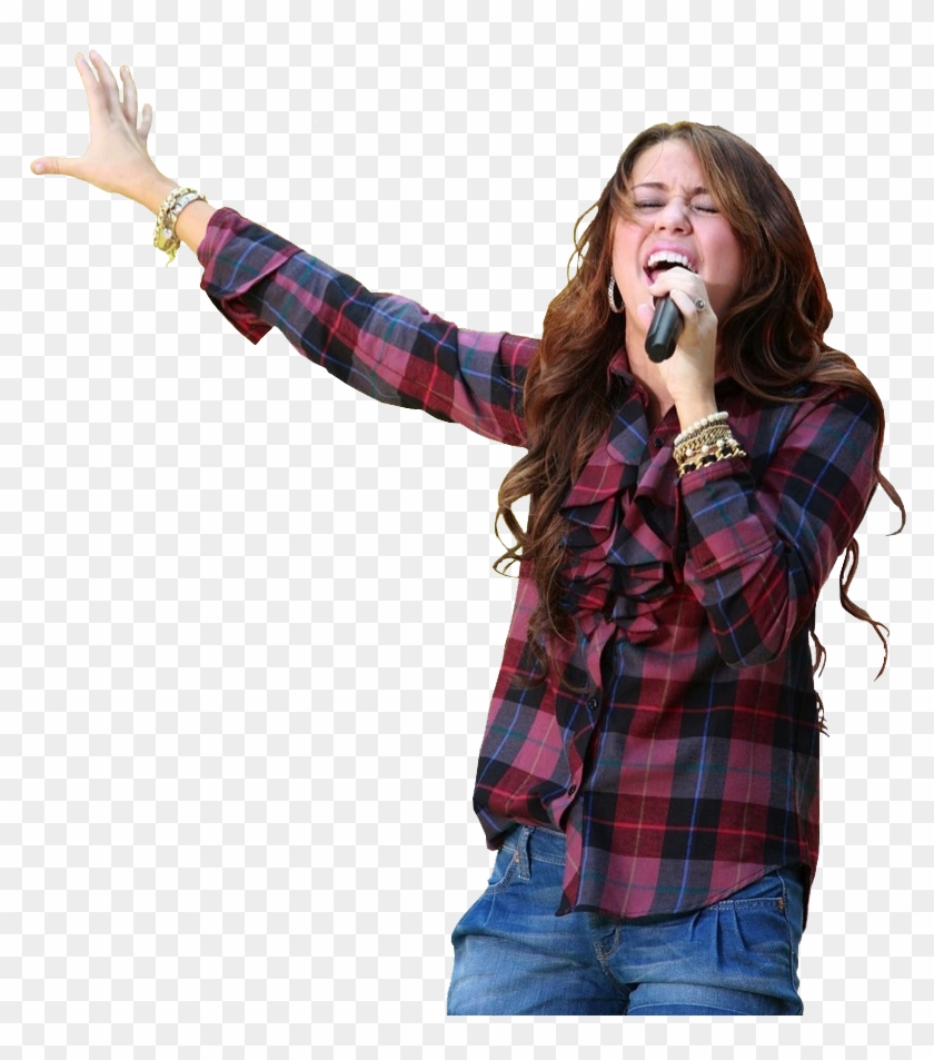 Png Photo Gallery Enlarged Miley Cyrus Pic 3 - Singing Clipart