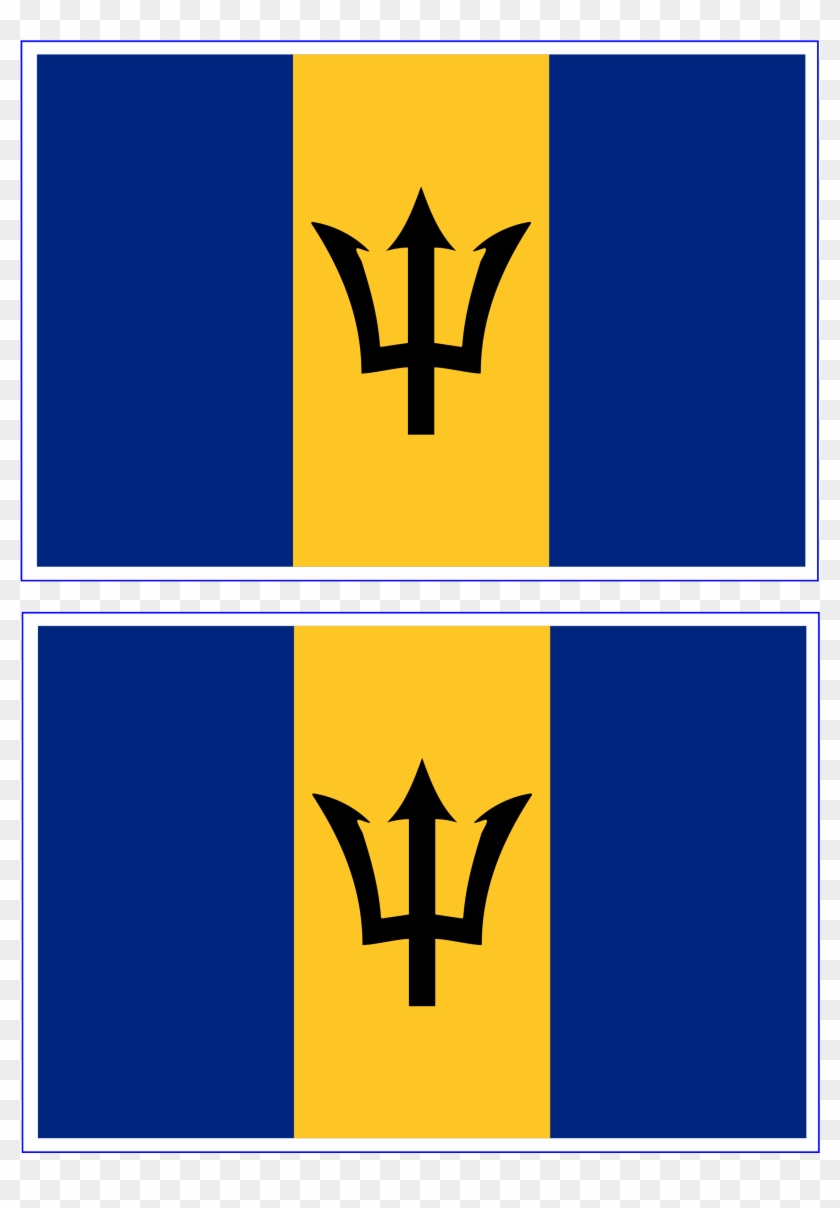 Free Barbados Flag Templates Png Printable Blank Flag - Printable Barbados Flag Clipart #2795345