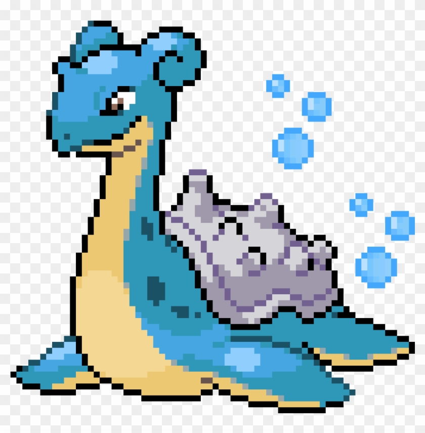 Lapras - Pixel Art Pokemon Lapras Clipart