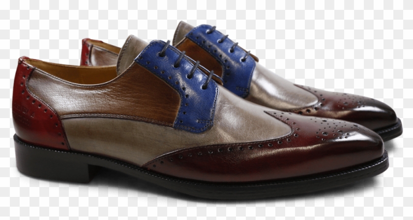 Derby Shoes Jeff 14 Burgundy Smoke China Blue Tobacco - Leather Clipart