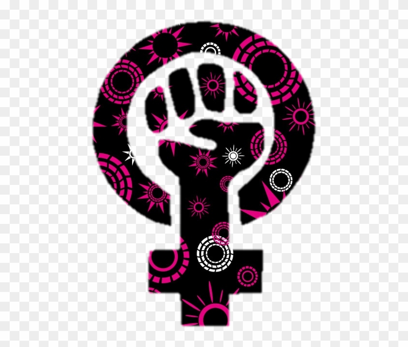 Pink And Black Feminist Symbol - Feminism Symbol Png Clipart #2796601