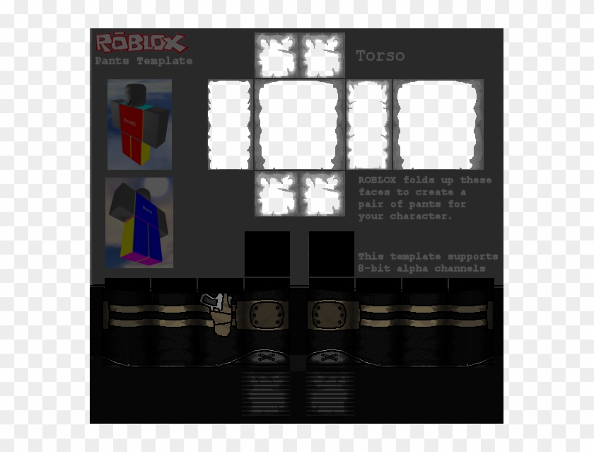 Roblox Pants Template Png - Roblox Black Shirt Template Clipart #2798033