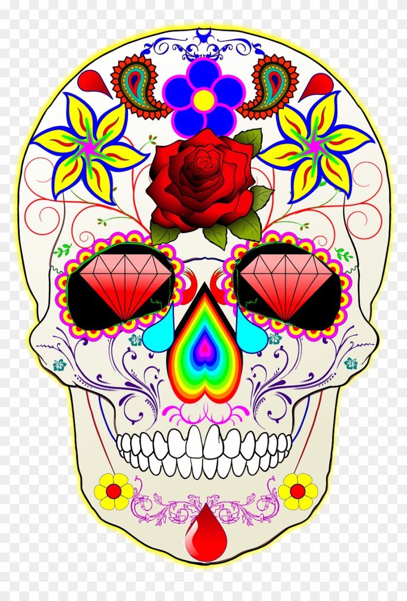 Sugar Skull Transparent Background Clipart