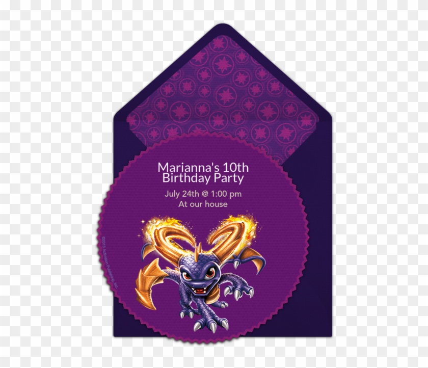 Skylanders Spyro Online Invitation - Illustration Clipart