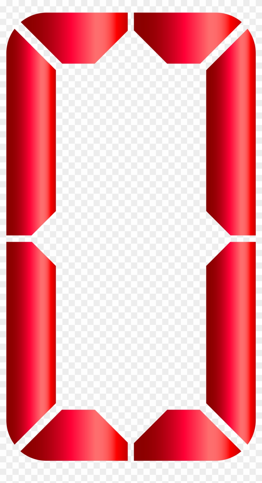 Digital Number Zero Png , Png Download - Red Digital Numbers Transparent Clipart