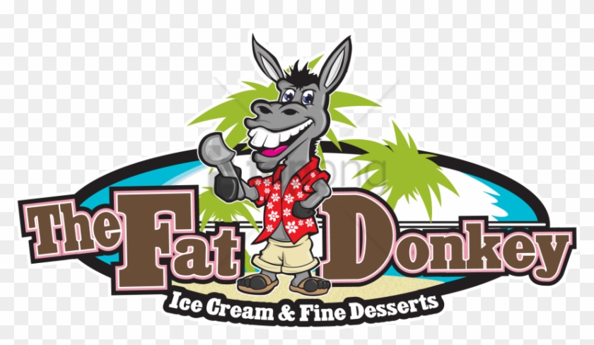 Free Png The Fat Donkey Ice Cream And Fine Desserts - Fat Donkey Desserts Logo Clipart #2799147