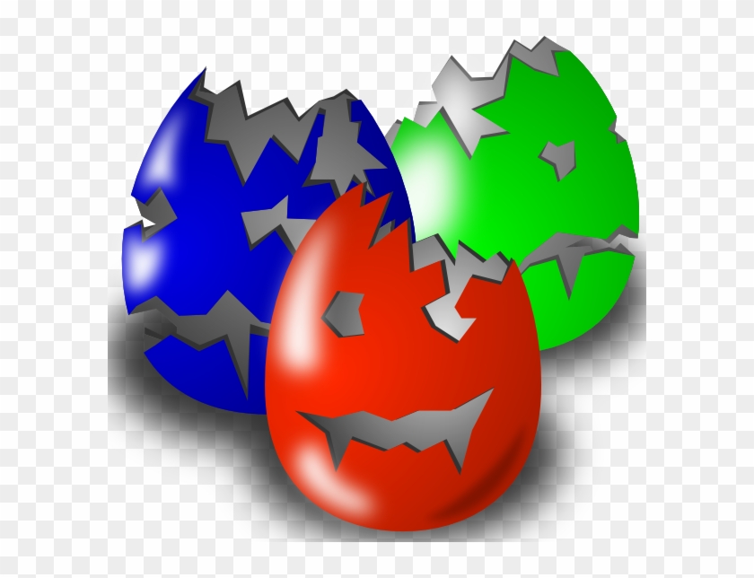 Scary Easter Eggs Svg Clip Arts 600 X 564 Px - Png Download #280147