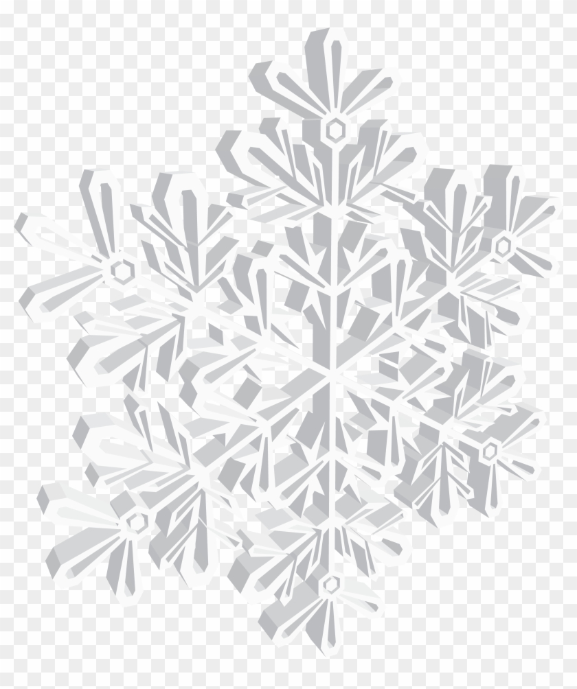 White 3d Snowflake Png Clipart Image - Floral Design Transparent Png
