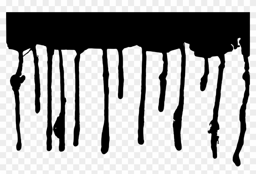 Free Download - Black Paint Dripping Png Clipart