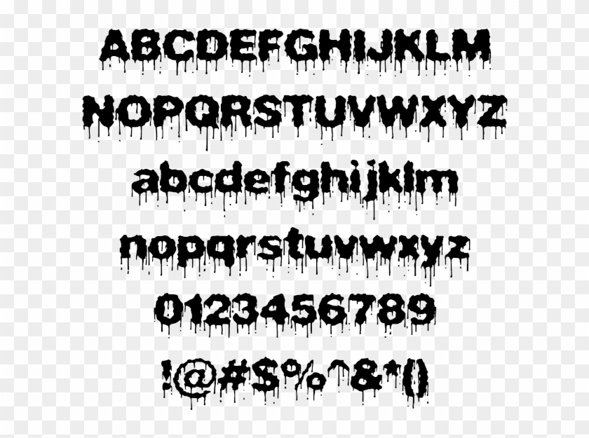 Horror Heavy Dripping Blood Thick Plasma Drip Example - Unreal Tournament 2004 Font Clipart