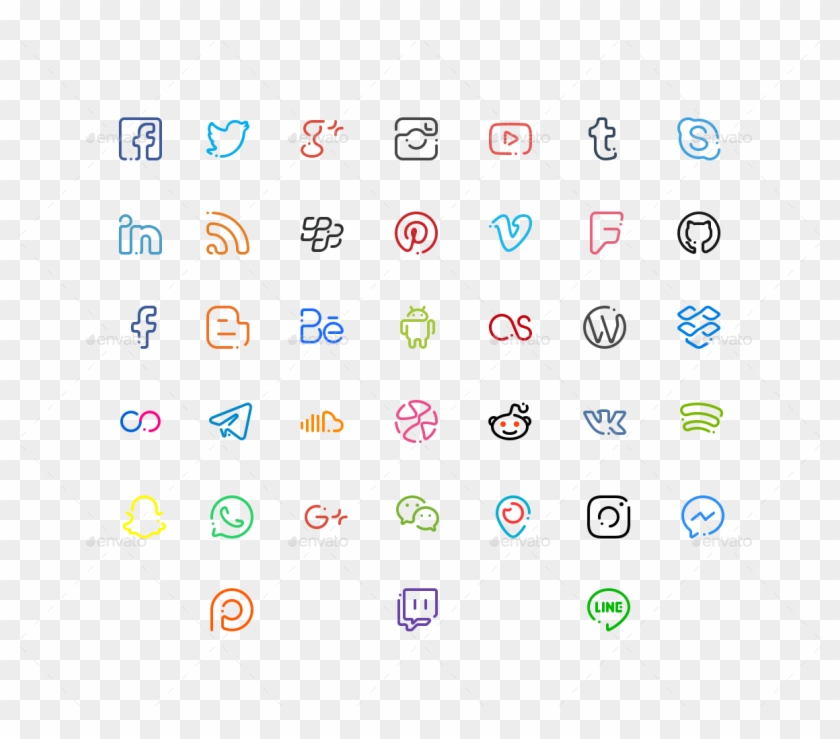 Social Media Icons - Icon Clipart #280766